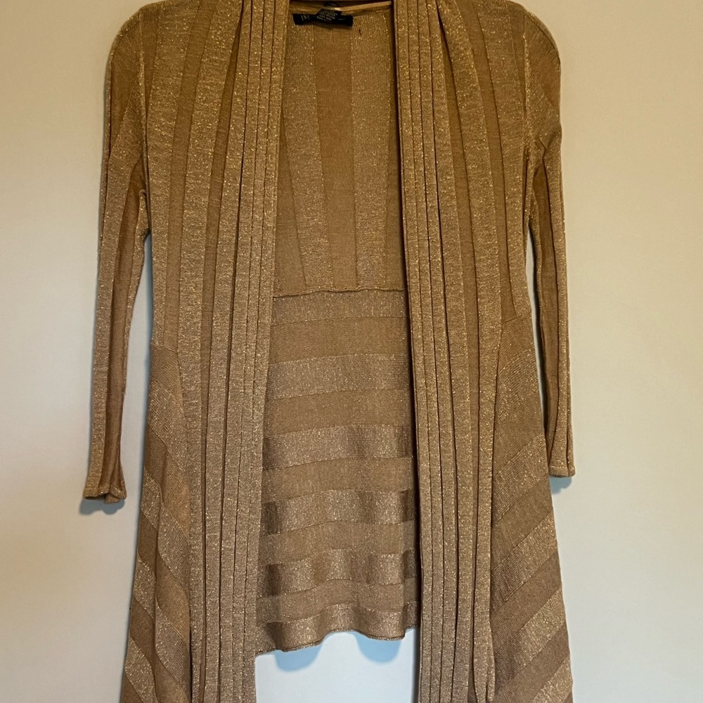 Gold cardigan, Size Small, INC International Concepts Casual and evening dress